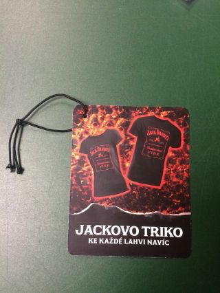Rare Jack Daniels Czech Republic Fire Display Bottle Neck Tag - No 150th