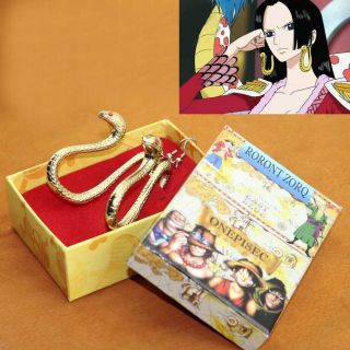 Anime One Piece Boa Hancock Snake Earring Cosplay Golden