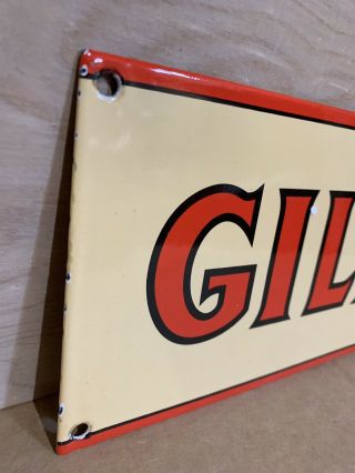 Gilmore Lion Oil Gas Gasoline Porcelain Sign 2