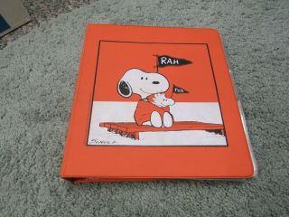 Vintage Snoopy & Woodstock 3 Ring Binder Folder Peanuts,  Sport Card Inserts 20