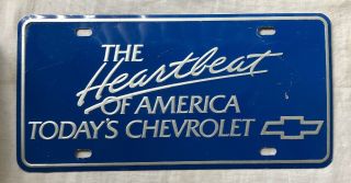 The Heartbeat Of America Today’s Chevrolet Dealer Metal License Plate