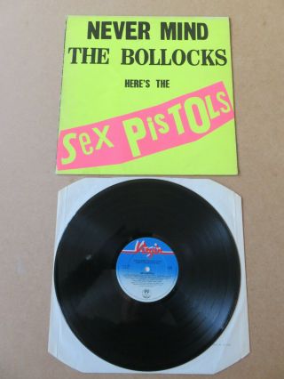 Sex Pistols Never Mind The Bollocks Lp A5 / B6 Uk 1977 Pressing & Blank Sleeve