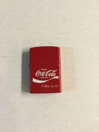 Nos Vintage Coca - Cola Flip Top Coke Is It Lighter 1980