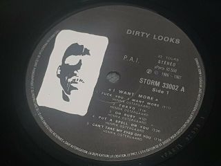 DIRTY LOOKS - I Want More - 1987 Storm RARE French First Press Vinyl LP 3