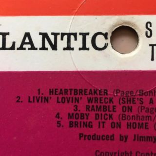 Led Zeppelin Ii 1969 1st Press Uk Wreck Misprint Atlantic 588198 A2/b2