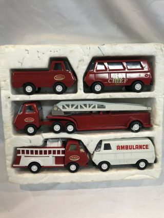 Vintage Tonka Fire Chief And Ambulance Box Set Complete Part