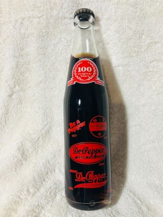Rare Dr Pepper 100 Year Anniversary Bottle Commemorative 10 Oz Acl