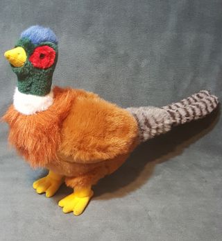 Ring Necked Pheasant Bird Rushmore Photo & Gifts Collectible Plush Euc 18 "