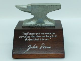 John Deere Historic 150 Year Anvil Plaque