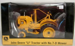 John Deere " Li " Tractor With A No 7 - D Mower 1/16 Diecast Spec - Cast