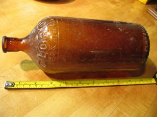 Clorox Very Early Amber Bottle 32 Oz.  Undamaged