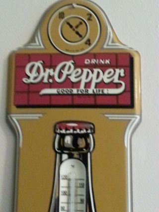 Vintage Dr.  Pepper Thermometer Advertising Sign 3
