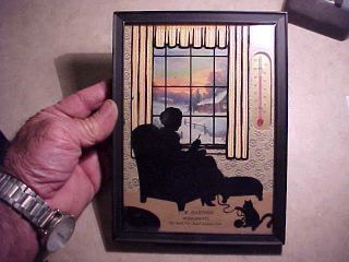 Neat Vintage Grand Junction Colorado Advertising Thermometer/framed Silhouette
