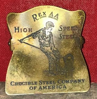 Antique Brass Crucible Steel Co.  Of America Rex Aa Paper Clip Metalworking