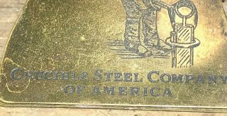 Antique Brass Crucible Steel Co.  Of America Rex AA Paper Clip Metalworking 6