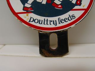 Wirthmore Poultry Feeds Farm Animal Food Porcelain License Plate Topper Sign 3