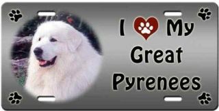 Great Pyrenees License Plate - Love
