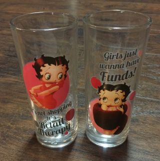 2011 Set Of (2) Vandor Betty Boop Collectible Drinking Glasses Guc