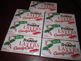 Trident Layers Gum,  Candy Cane Limited Edition (7 Collector Packs) Rare