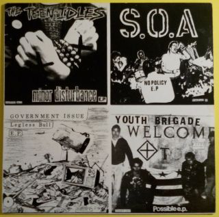 Four Old 7”s On A 12” (later Repress,  80s Comp Of Punk Eps On Dischord) Ex/ex (-)