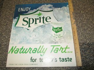 Sprite 1961 1st Year Intro Store Display Sign Vintage Soda Coca Cola Poster 2