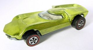 1968 Mattel Hot Wheels Redline Turbofire Light Green W White Int Us