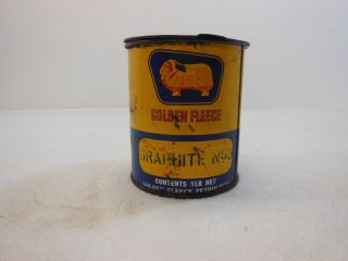 Tin Grease Oil Golden Fleece Graphite No 3 1 Lb Petroleum Vintage Antique