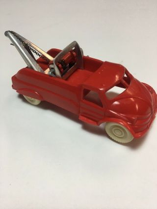 Vintage 1950 ' s Tow Truck hard plastic Toy Acme 5 