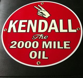 Kendall Oil Gasoline Gas Sign