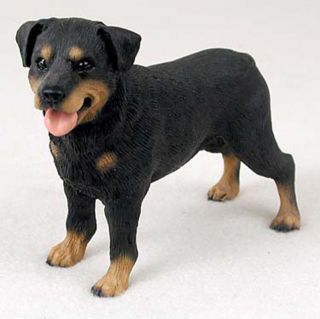 Rottweiler Figurine Hand Painted Collectible Statue
