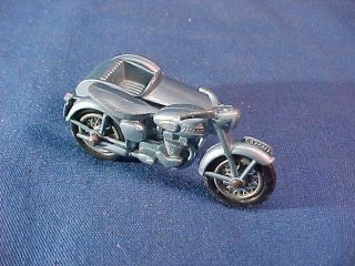 Orig 1960s Matchbox Lesney 4 Die Cast Triumph Motorcycle W Side Car
