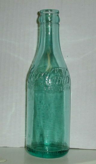 Cornflower Blue Straight Sided Coca Cola Soda Pop Bottle Canada