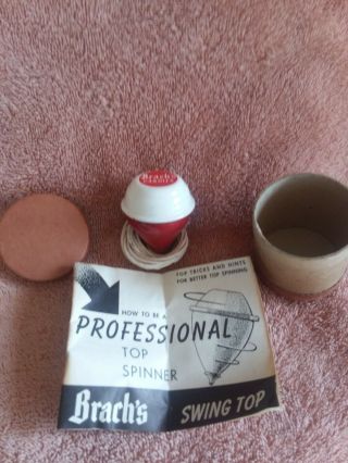 Vintage Brachs Candy Advertising Professional Spinning Top 1960s Complete