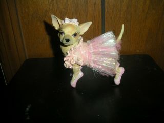 Collectible Aye Chihuahua Styislh Ballerina Pink Tutu Westland Giftware Nwot