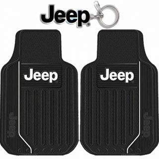 3pc Set Elite Style Logo Car Truck Front All Weather Rubber Floor Mats For Jeep