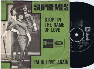The Supremes Stop In The Name Of Love Danish 45ps 1965 Diana Ross Stateside 7 "