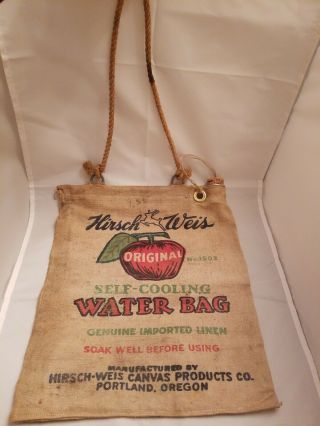 Hirsch Weis Water Bag.  Self Cooling Water Bag.  Portland,  Or.  14 X 12