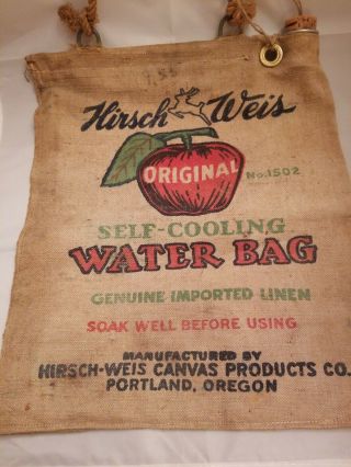 Hirsch weis water bag.  Self cooling water bag.  Portland,  OR.  14 x 12 2