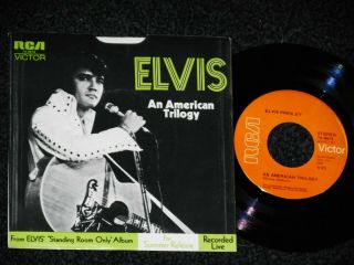 Elvis Presley An American Trilogy 7 " 45 Rpm Picture Sleeve Rca Victor 74 - 0672 Nm