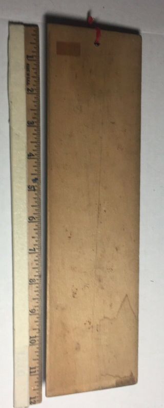 Vintage Wooden Bank Advertising Thermometer 2