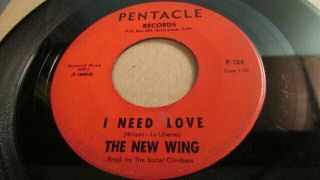 Pentacle Label 104 Garage Psych The Wing I Need Love Brown Eyed Woman