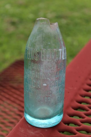 Birmingham Alabama Coca Cola Soda Water Block Letter Bottle 7 oz Rare 2