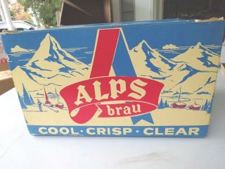 Vintage Alps Brau Beer Case,  Old Crown Brewing,  Fort Wayne,  Indiana