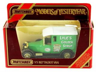 Matchbox Models Of Yesteryear Y - 5 1927 Talbot Van Made In England