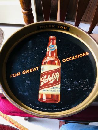 Vintage Schlitz Beer Serving Tray 13 "