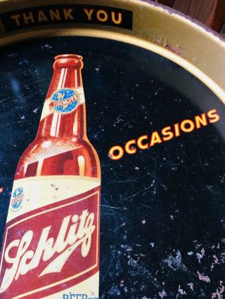 Vintage Schlitz beer serving tray 13 
