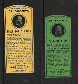 Labels For Dr.  Shoop 