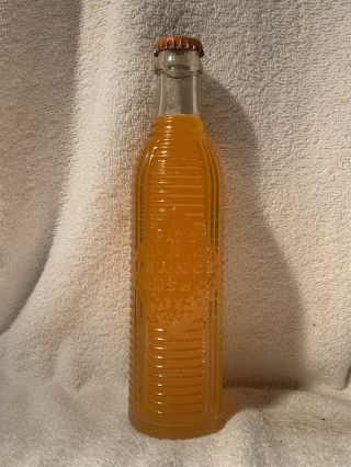 Full 8oz Orange Crush Embossed Soda Bottle Crushy