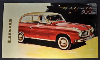 1957 - 1958 Goliath 1100 Luxus Sales Brochure Sheet