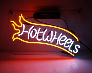 Hot Wheels Home Room Decor Display Beer Bar Nfl Nhl Neon Light Sign 14x9